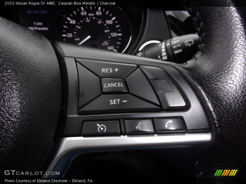 Caspian Blue Metallic / Charcoal 2020 Nissan Rogue SV AWD