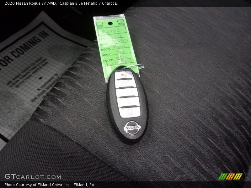 Caspian Blue Metallic / Charcoal 2020 Nissan Rogue SV AWD
