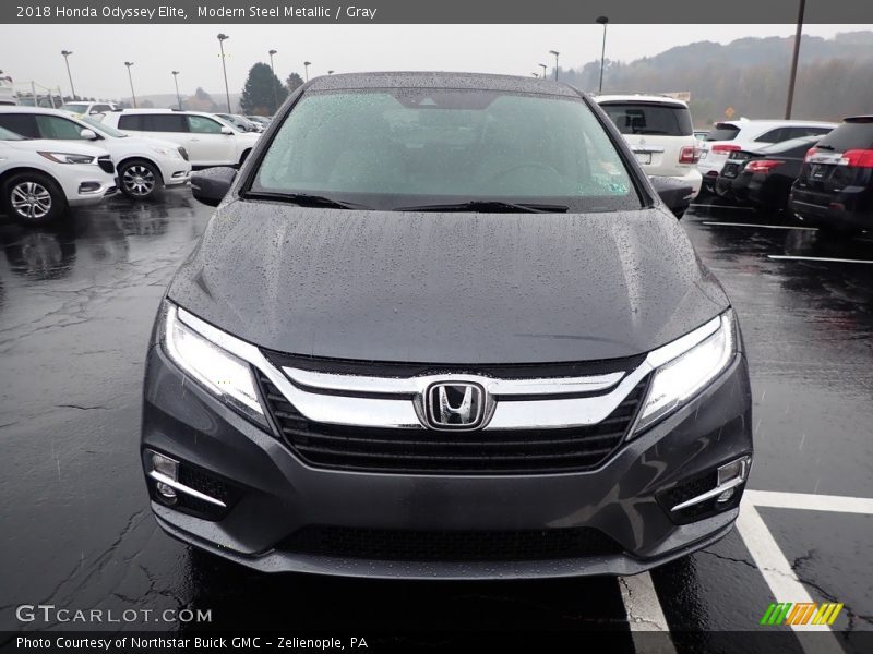 Modern Steel Metallic / Gray 2018 Honda Odyssey Elite
