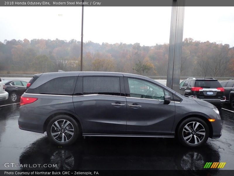 Modern Steel Metallic / Gray 2018 Honda Odyssey Elite