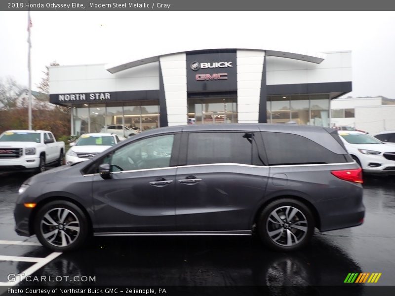 Modern Steel Metallic / Gray 2018 Honda Odyssey Elite