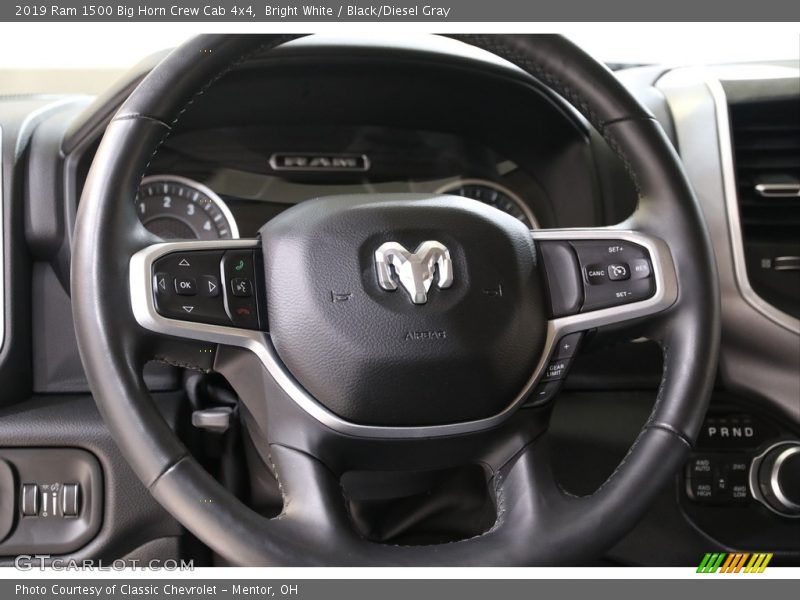 Bright White / Black/Diesel Gray 2019 Ram 1500 Big Horn Crew Cab 4x4