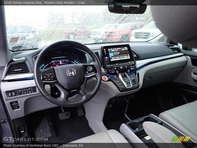 Modern Steel Metallic / Gray 2018 Honda Odyssey Elite