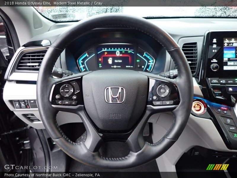 Modern Steel Metallic / Gray 2018 Honda Odyssey Elite