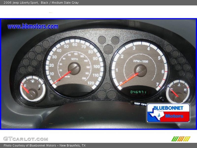 Black / Medium Slate Gray 2006 Jeep Liberty Sport