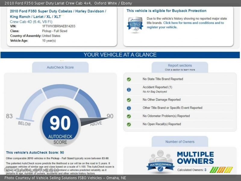 Oxford White / Ebony 2010 Ford F350 Super Duty Lariat Crew Cab 4x4