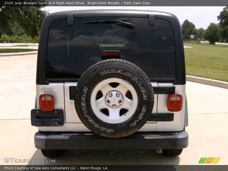 Bright Silver Metallic / Dark Slate Gray 2006 Jeep Wrangler Sport 4x4 Right Hand Drive