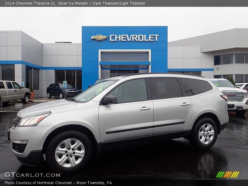 Silver Ice Metallic / Dark Titanium/Light Titanium 2014 Chevrolet Traverse LS