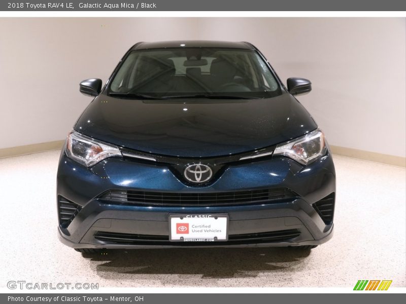 Galactic Aqua Mica / Black 2018 Toyota RAV4 LE