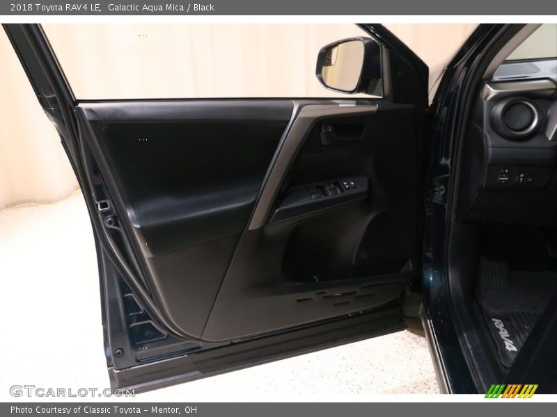 Galactic Aqua Mica / Black 2018 Toyota RAV4 LE