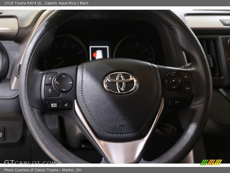 Galactic Aqua Mica / Black 2018 Toyota RAV4 LE