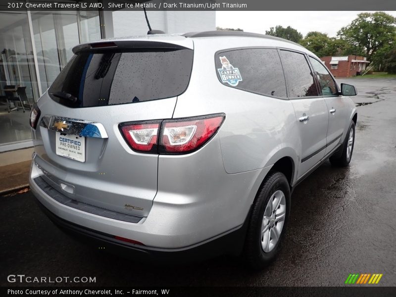 Silver Ice Metallic / Dark Titanium/Light Titanium 2017 Chevrolet Traverse LS AWD