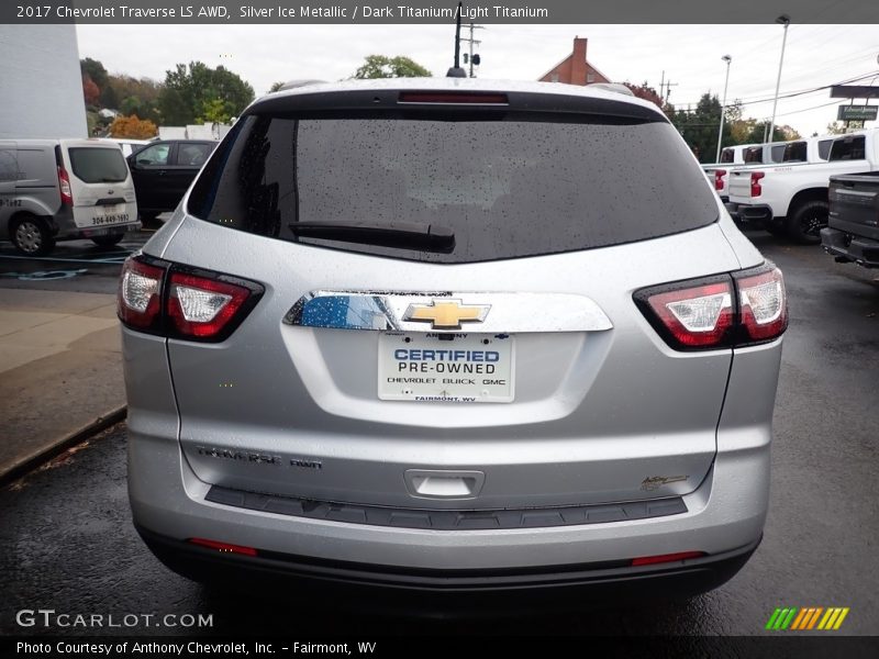 Silver Ice Metallic / Dark Titanium/Light Titanium 2017 Chevrolet Traverse LS AWD