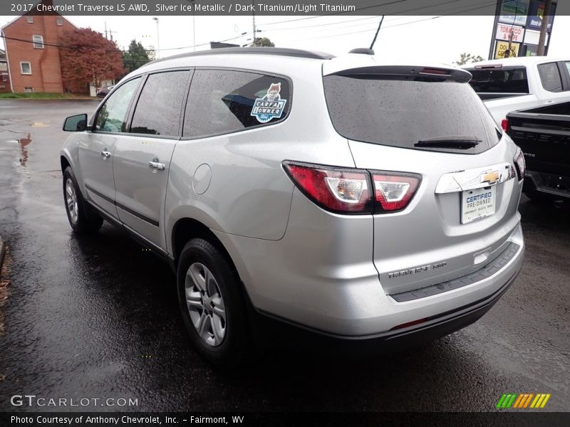 Silver Ice Metallic / Dark Titanium/Light Titanium 2017 Chevrolet Traverse LS AWD