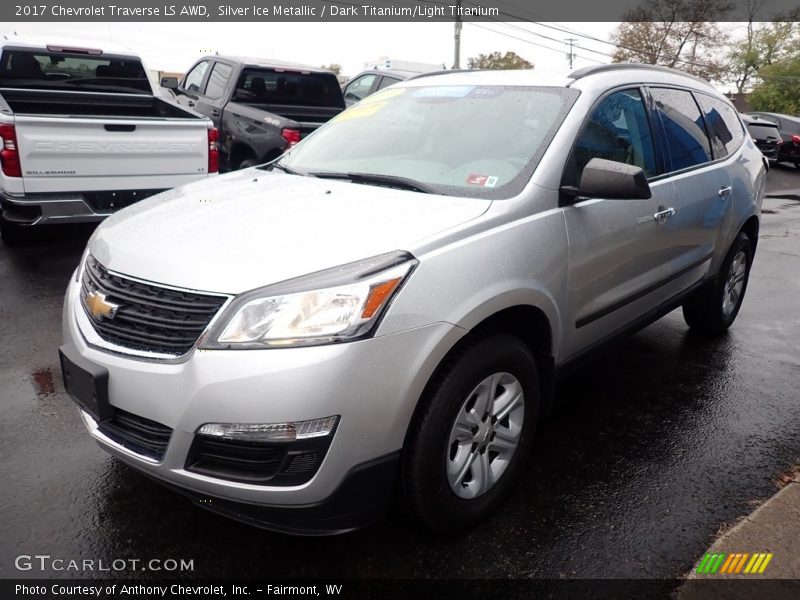 Silver Ice Metallic / Dark Titanium/Light Titanium 2017 Chevrolet Traverse LS AWD
