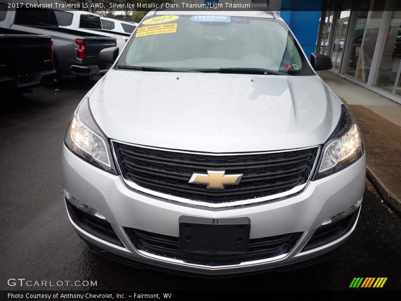 Silver Ice Metallic / Dark Titanium/Light Titanium 2017 Chevrolet Traverse LS AWD