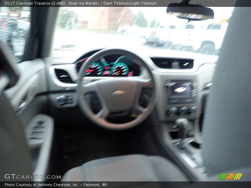 Silver Ice Metallic / Dark Titanium/Light Titanium 2017 Chevrolet Traverse LS AWD