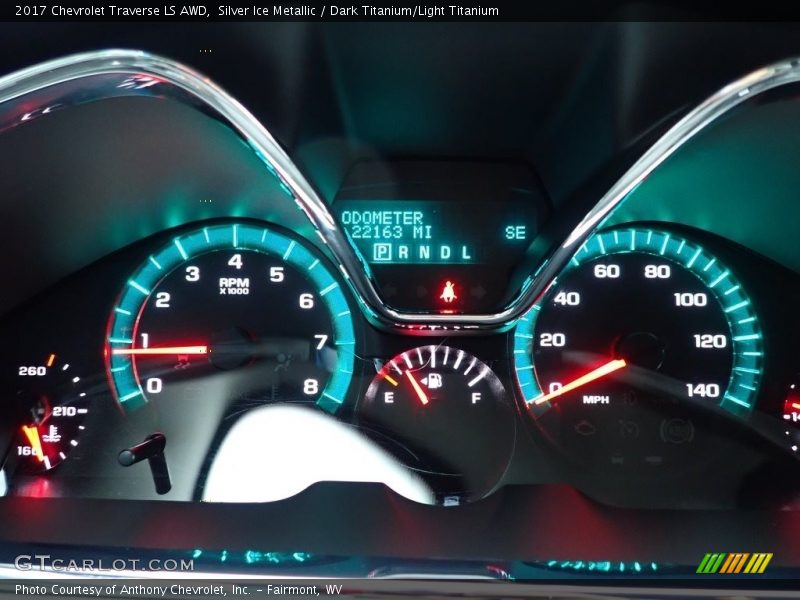 Silver Ice Metallic / Dark Titanium/Light Titanium 2017 Chevrolet Traverse LS AWD
