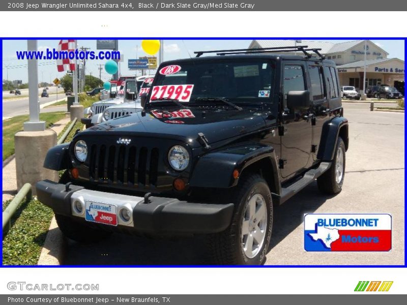 Black / Dark Slate Gray/Med Slate Gray 2008 Jeep Wrangler Unlimited Sahara 4x4