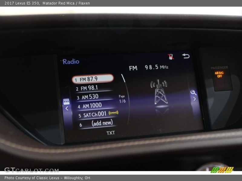 Matador Red Mica / Flaxen 2017 Lexus ES 350