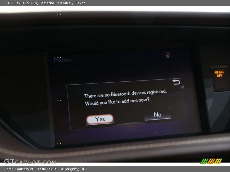 Matador Red Mica / Flaxen 2017 Lexus ES 350