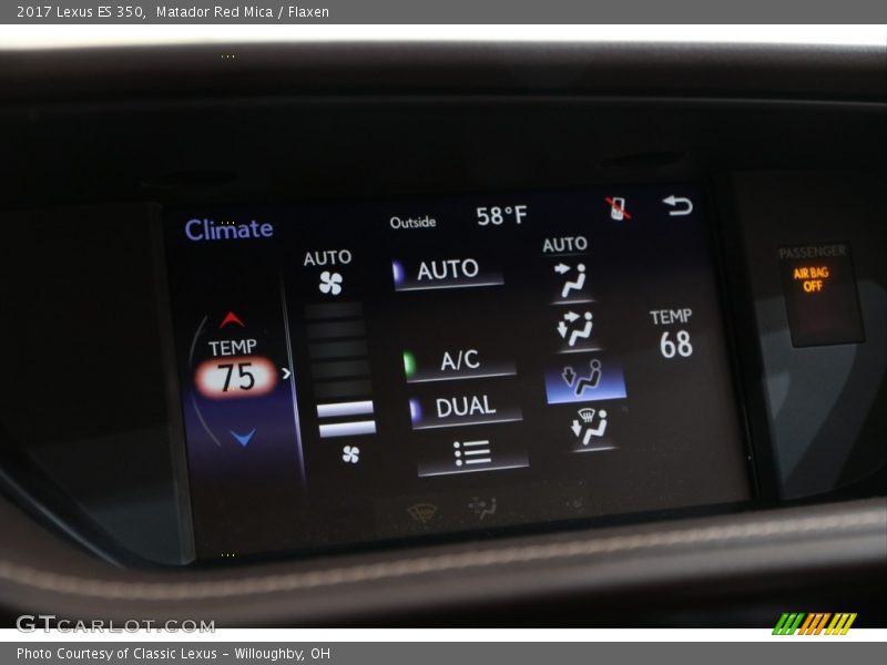 Matador Red Mica / Flaxen 2017 Lexus ES 350