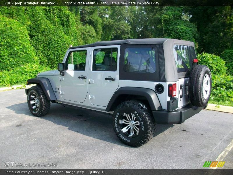 Bright Silver Metallic / Dark Slate Gray/Medium Slate Gray 2009 Jeep Wrangler Unlimited X
