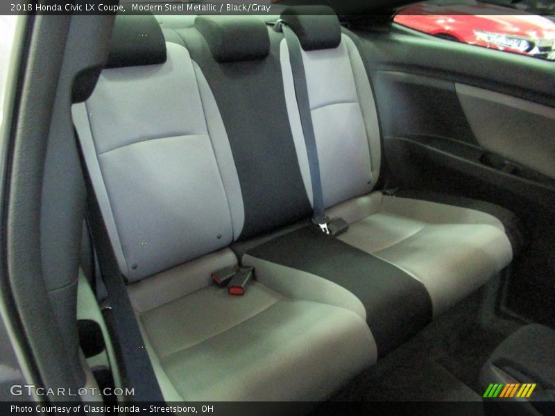 Modern Steel Metallic / Black/Gray 2018 Honda Civic LX Coupe