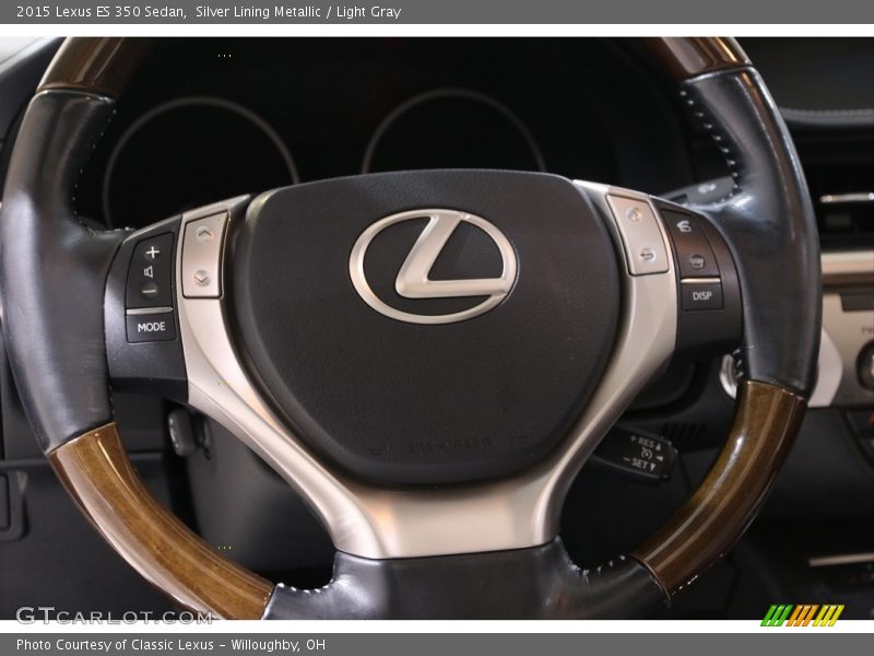 Silver Lining Metallic / Light Gray 2015 Lexus ES 350 Sedan