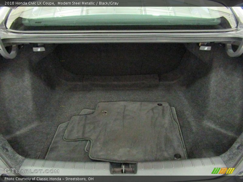 Modern Steel Metallic / Black/Gray 2018 Honda Civic LX Coupe