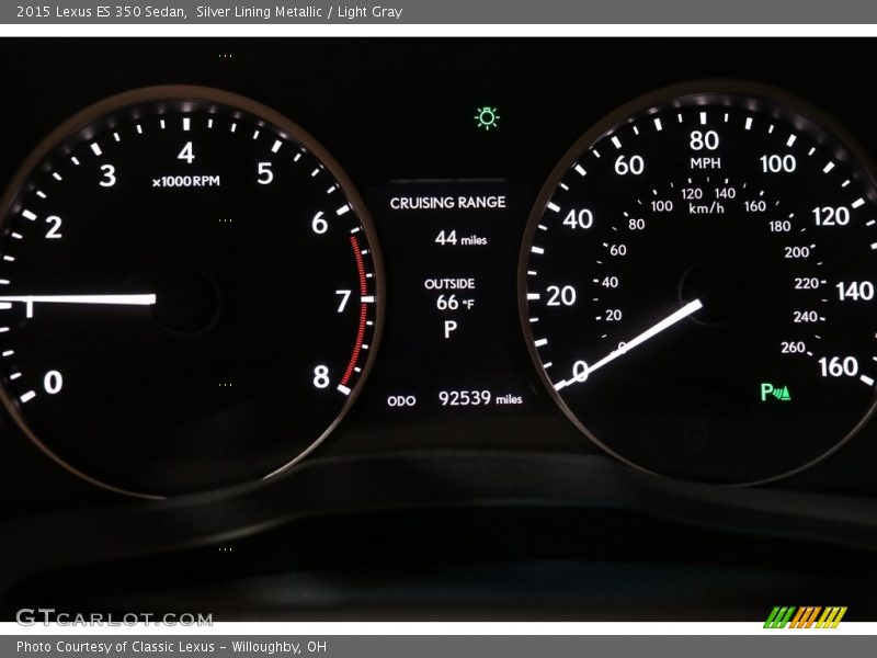 Silver Lining Metallic / Light Gray 2015 Lexus ES 350 Sedan