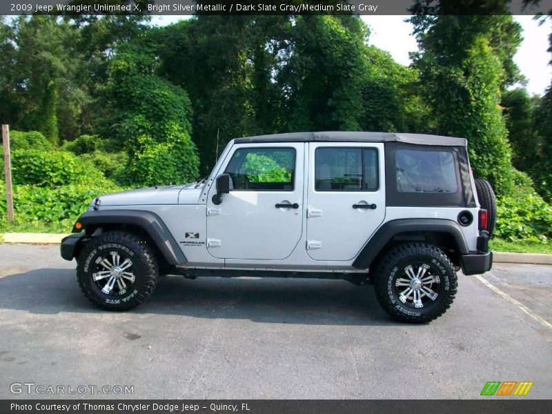 Bright Silver Metallic / Dark Slate Gray/Medium Slate Gray 2009 Jeep Wrangler Unlimited X