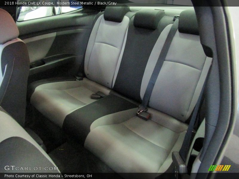 Modern Steel Metallic / Black/Gray 2018 Honda Civic LX Coupe