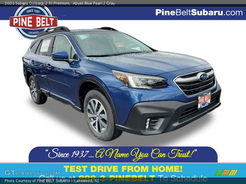 Abyss Blue Pearl / Gray 2021 Subaru Outback 2.5i Premium