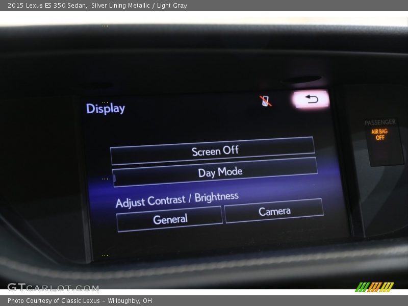 Silver Lining Metallic / Light Gray 2015 Lexus ES 350 Sedan
