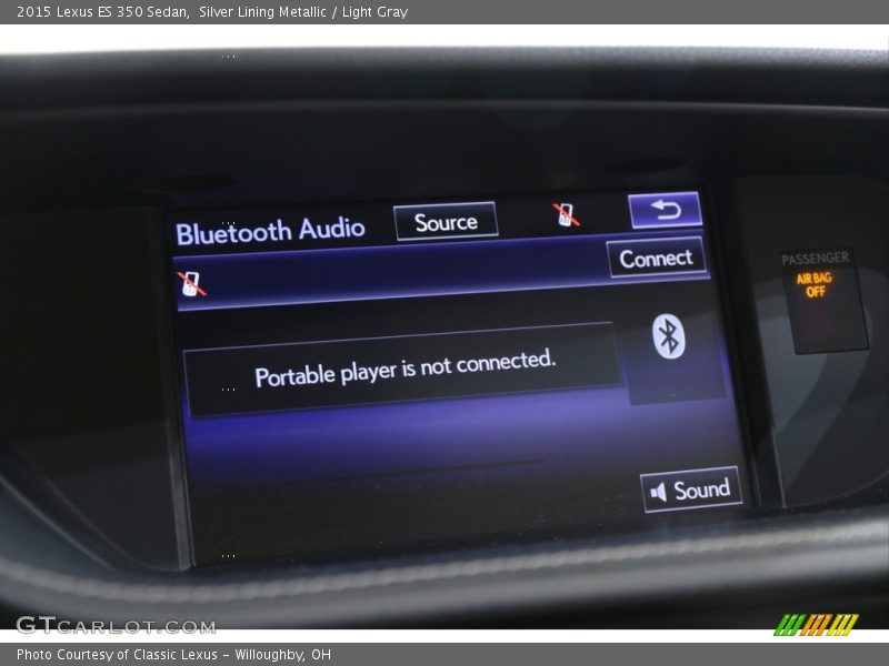 Silver Lining Metallic / Light Gray 2015 Lexus ES 350 Sedan