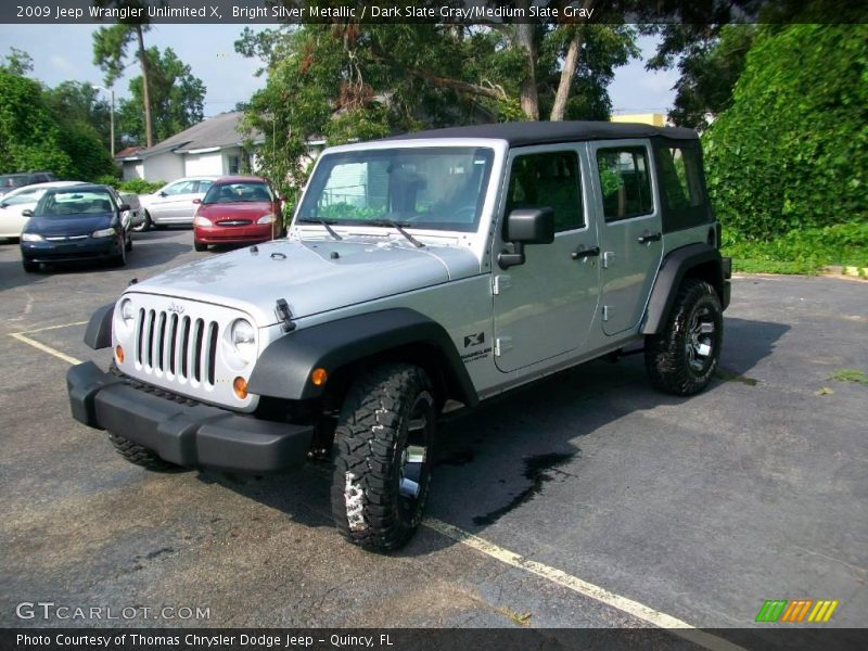 Bright Silver Metallic / Dark Slate Gray/Medium Slate Gray 2009 Jeep Wrangler Unlimited X