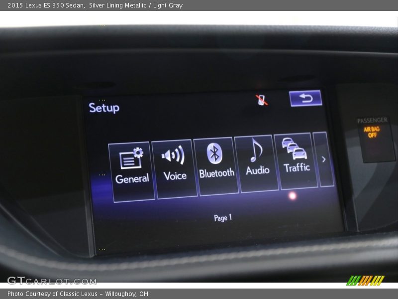 Silver Lining Metallic / Light Gray 2015 Lexus ES 350 Sedan