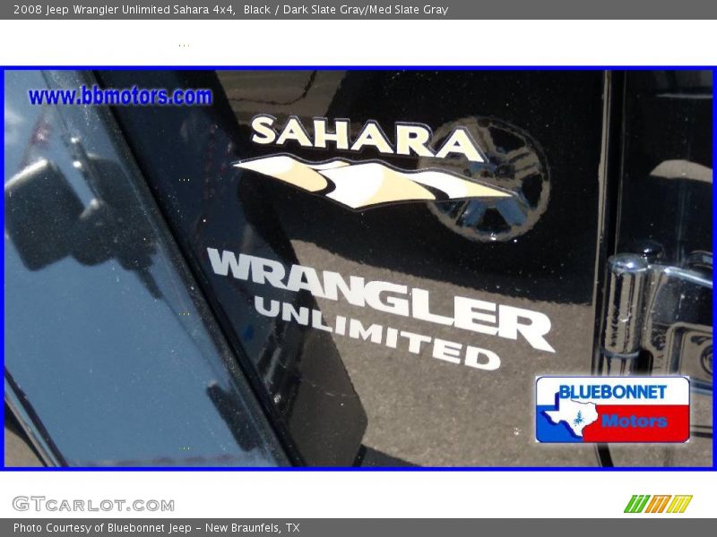 Black / Dark Slate Gray/Med Slate Gray 2008 Jeep Wrangler Unlimited Sahara 4x4