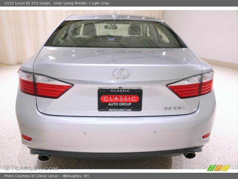 Silver Lining Metallic / Light Gray 2015 Lexus ES 350 Sedan