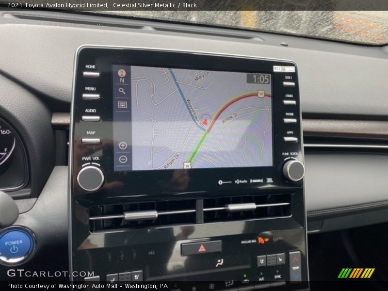 Navigation of 2021 Avalon Hybrid Limited