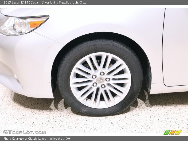 Silver Lining Metallic / Light Gray 2015 Lexus ES 350 Sedan