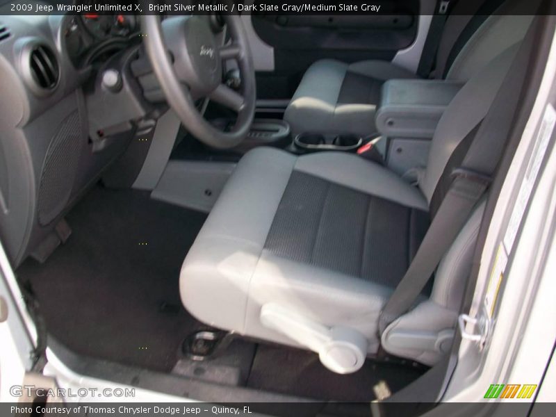 Bright Silver Metallic / Dark Slate Gray/Medium Slate Gray 2009 Jeep Wrangler Unlimited X