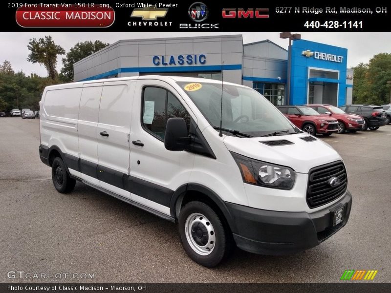 Oxford White / Pewter 2019 Ford Transit Van 150 LR Long