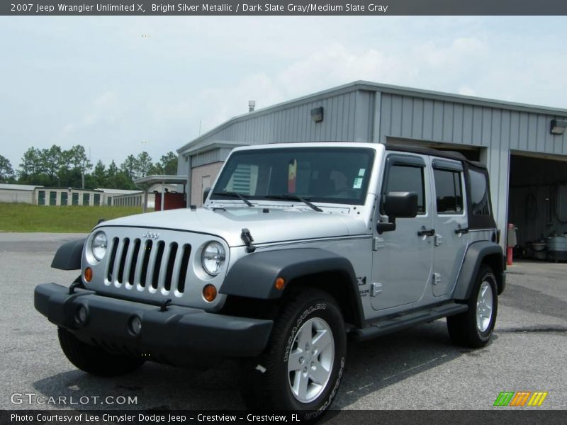 Bright Silver Metallic / Dark Slate Gray/Medium Slate Gray 2007 Jeep Wrangler Unlimited X