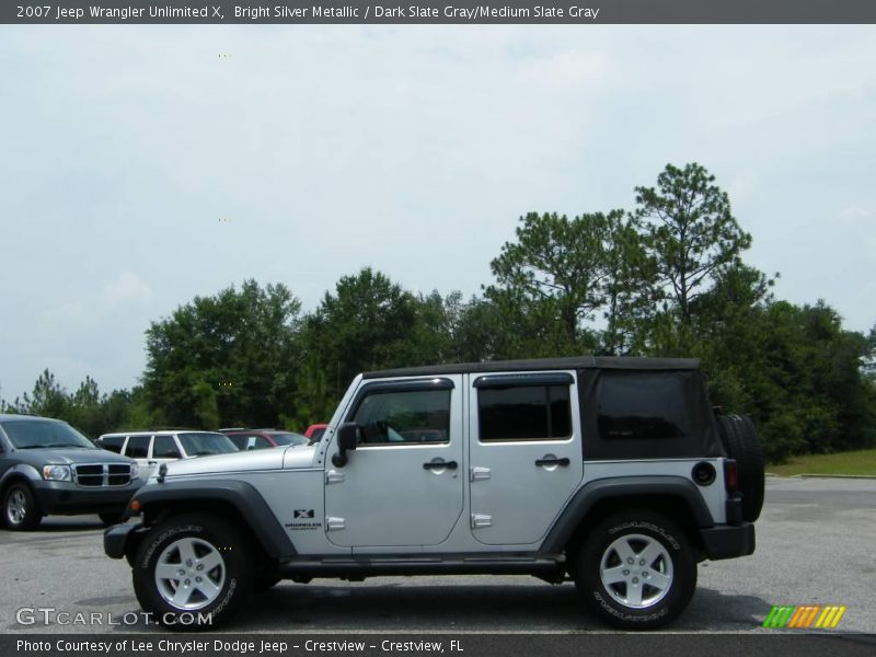 Bright Silver Metallic / Dark Slate Gray/Medium Slate Gray 2007 Jeep Wrangler Unlimited X