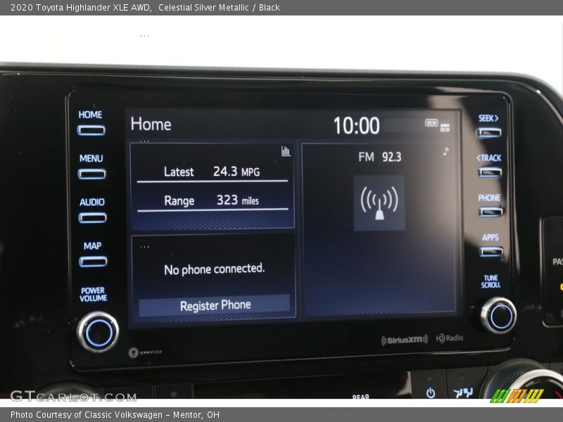 Celestial Silver Metallic / Black 2020 Toyota Highlander XLE AWD