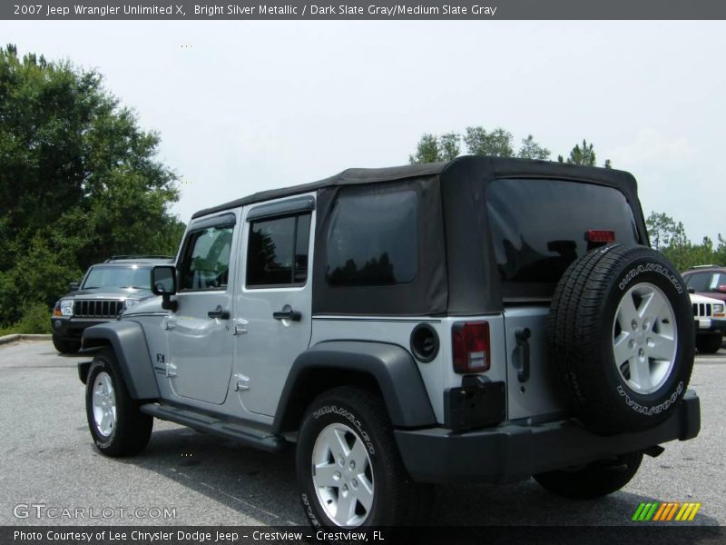 Bright Silver Metallic / Dark Slate Gray/Medium Slate Gray 2007 Jeep Wrangler Unlimited X
