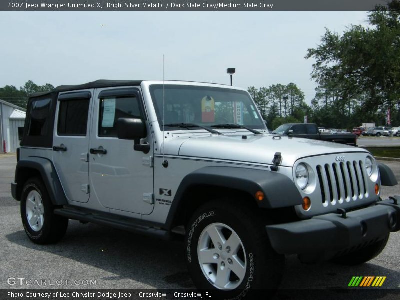 Bright Silver Metallic / Dark Slate Gray/Medium Slate Gray 2007 Jeep Wrangler Unlimited X