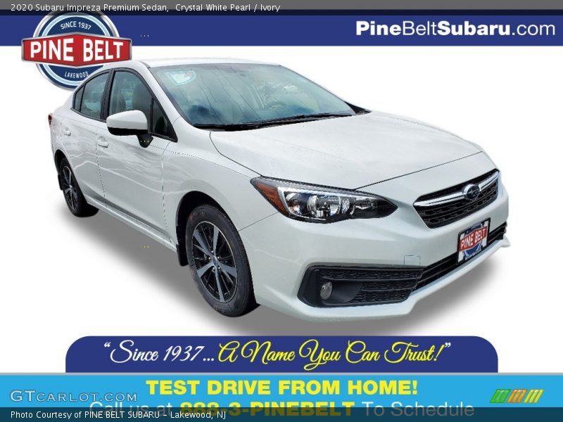 Crystal White Pearl / Ivory 2020 Subaru Impreza Premium Sedan